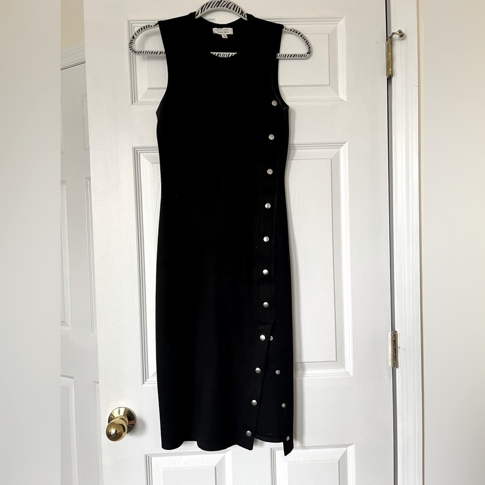& Other Stories Little Black Bodycon Midi Dress | Size 4